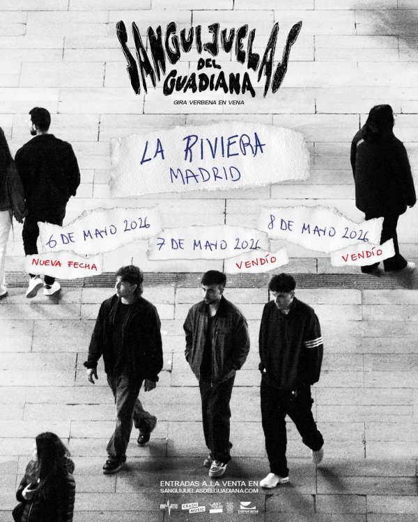 CONCIERTO SANGUIJUELAS DEL GUADIANA - MADRID - LA RIVIERA - MIÉRCOLES 6 DE MAYO