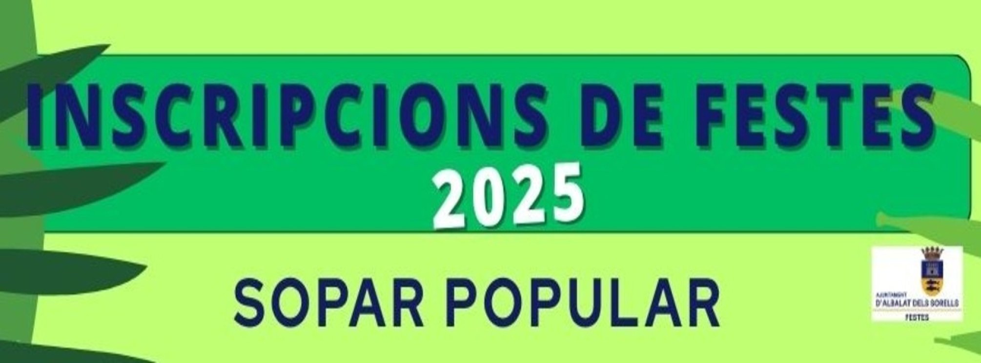 SOPAR POPULAR 2025 - DIJOUS 4 DE SETEMBRE 21.30 HORES