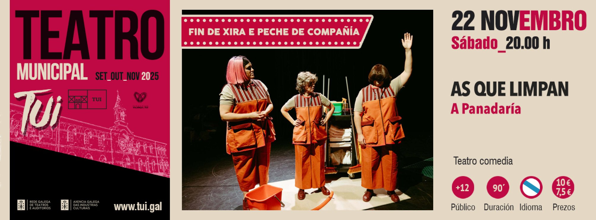 TUI entradas TEATRO | AS QUE LIMPAN | A Panadaría