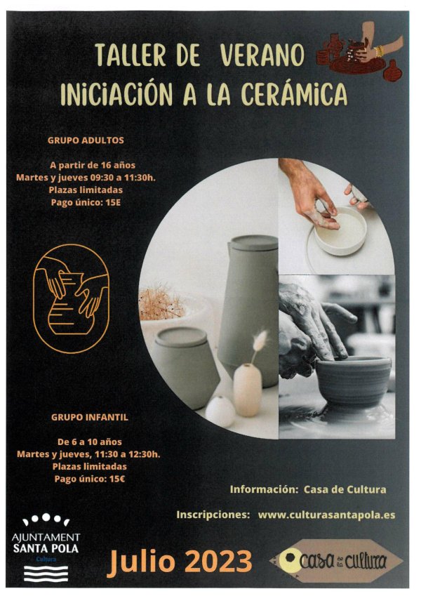Taller de Iniciación a la cerámica ADULTOS