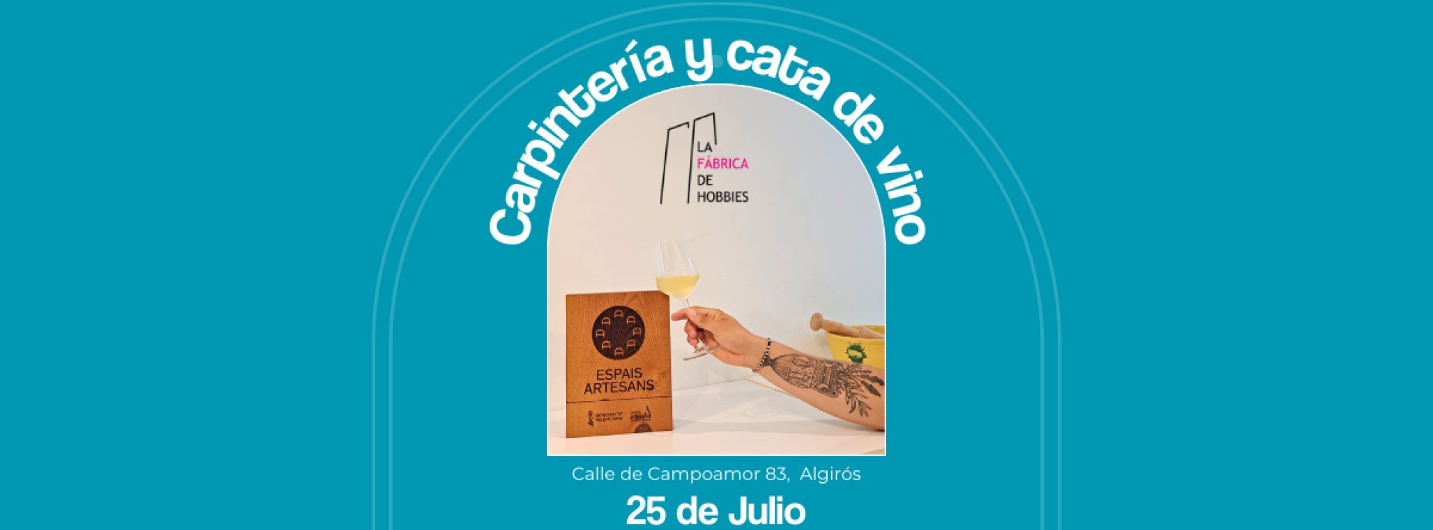 Taller de carpintería y cata de vino